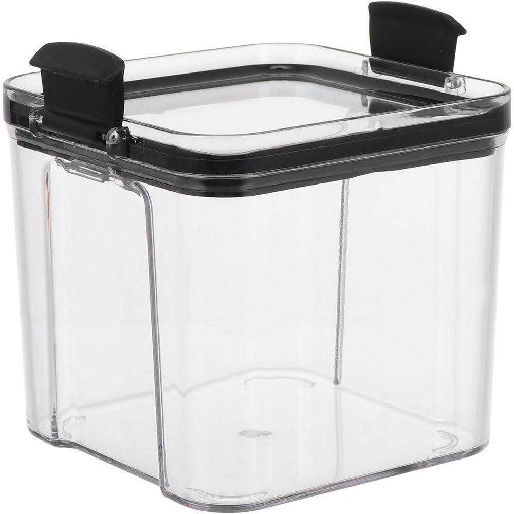 Pote Hermetico Acrilico Transparente Kit 2 Unidades Tampa Veda Trava Multiuso Cozinha Alimento Armar - 3