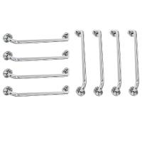 Alça De Apoio 60cm Barra Inox Kit 8 Unidades Idoso Gestante Deficiente Cadeirante Suporte Resistente Segurança Banheiro Box - 1