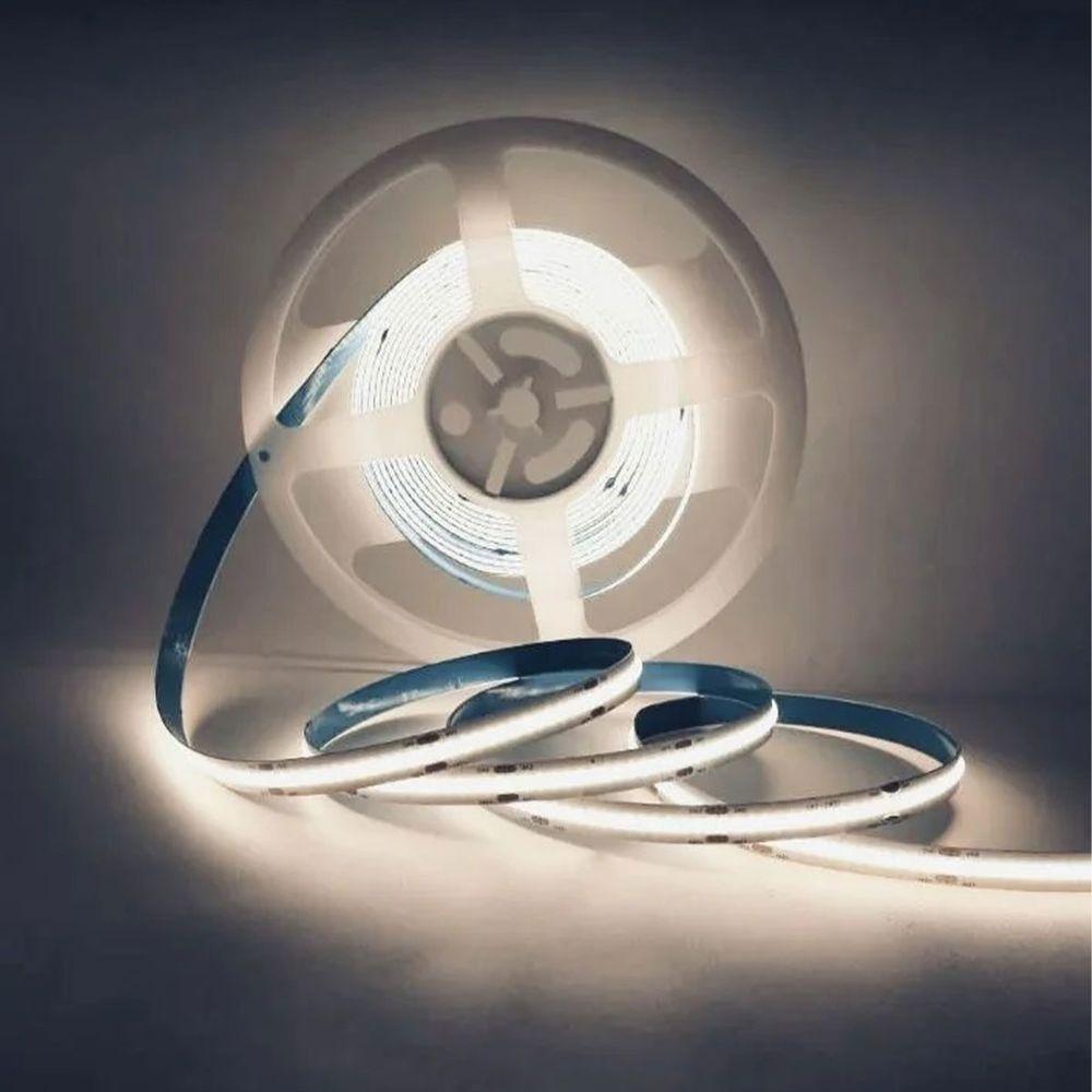 Fita De Led 4000k Cob 12v Rolo 50 Metros 10w Decoraçao Sala Quarto Cozinha Iluminaçao Ambiente Exter - 5
