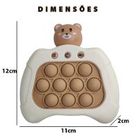 Pop It Mini Game Luzes Som Ursinho Criança Urso Interativo Fidget Anti Estresse Ansiedade Relaxa - 5