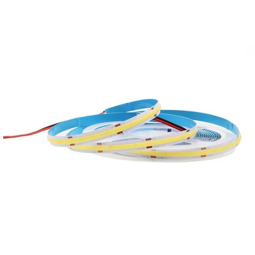 Fita De Led Cob 12v 6500k 10w Rolo 50 Metros Decoraçao Iluminaçao Gesso Sanca Teto Rebaixado Ambient - 1