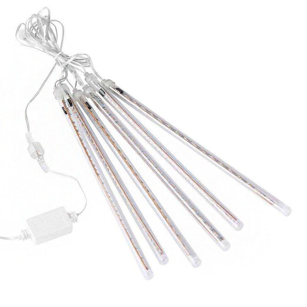 Cascata Chuva De Neve Natal 108 Leds 8 Tubos Enfeite Natalino Pisca Pisca Decoraçao Queda Gelo Iluminaçao - 4