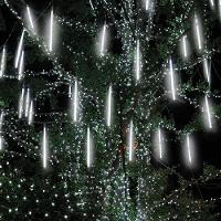 Cascata Chuva De Neve Natal 108 Leds 8 Tubos Enfeite Natalino Pisca Pisca Decoraçao Queda Gelo Iluminaçao - 2