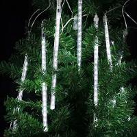 Cascata Chuva De Neve Natal 108 Leds 8 Tubos Enfeite Natalino Pisca Pisca Decoraçao Queda Gelo Iluminaçao - 3