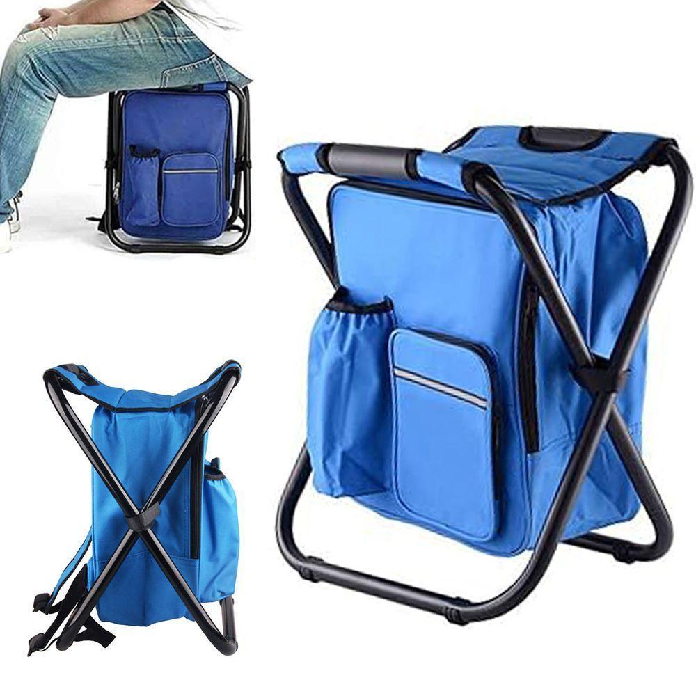 Cadeira Mochila Banqueta Bolsa Termica 2 Em 1 Conserva Alimentos Bebidas Praia Pesca Camping Acampam - 2