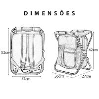Cadeira Mochila Banqueta Bolsa Termica 2 Em 1 Conserva Alimentos Bebidas Praia Pesca Camping Acampam - 10