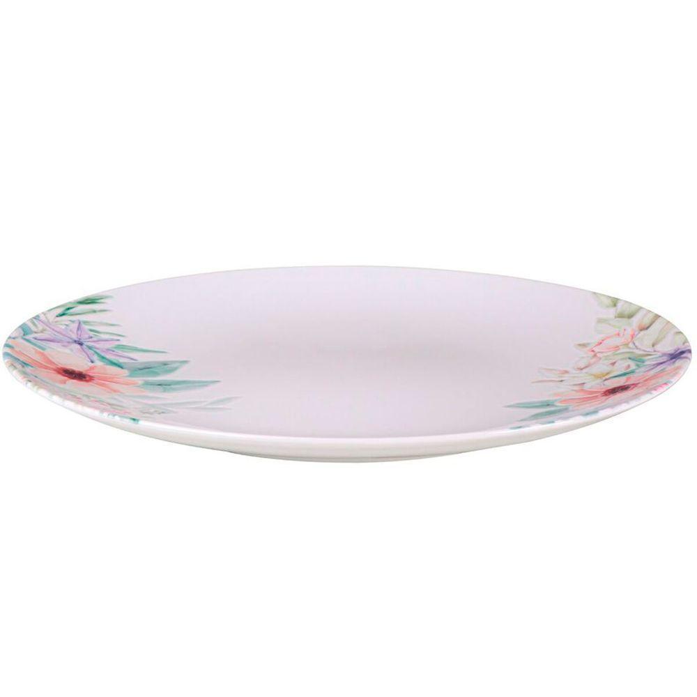 Kit Jogo De Prato Raso Jantar 8 Pessoas 8pçs Floratta 28cm - 3