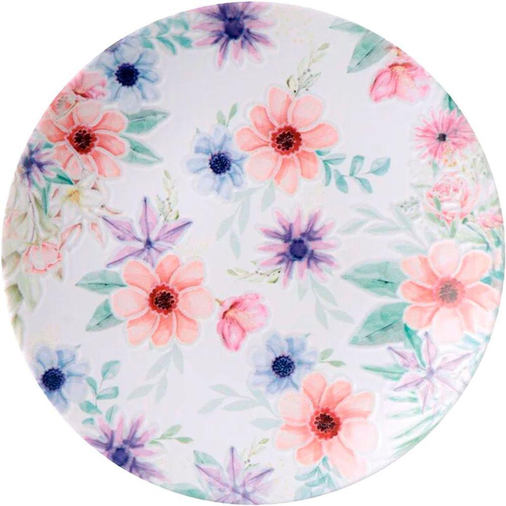 Jogo Pratos Sobremesa Lanche 12 Pessoas 12 Pçs Floratta 21cm - 4