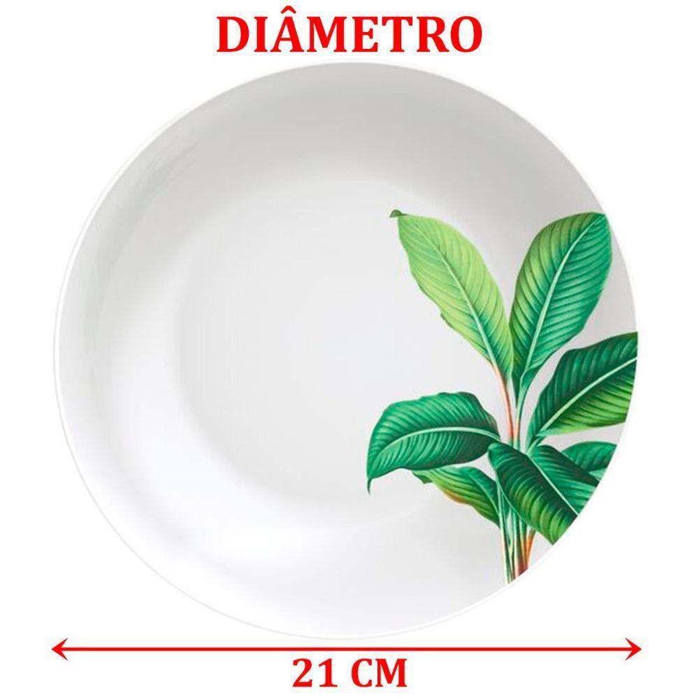 Kit Jogo De Pratos Fundo Sopa 10 Pessoas 10pçs Graziela 21cm - 2