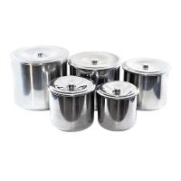 Kit Jogo Porta Mantimentos Lata Alumínio Polido 5 Peças - 1