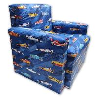 Poltrona Infantil Sofazinho Reforçada Decoração Modelos Carrinhos Azul - 7