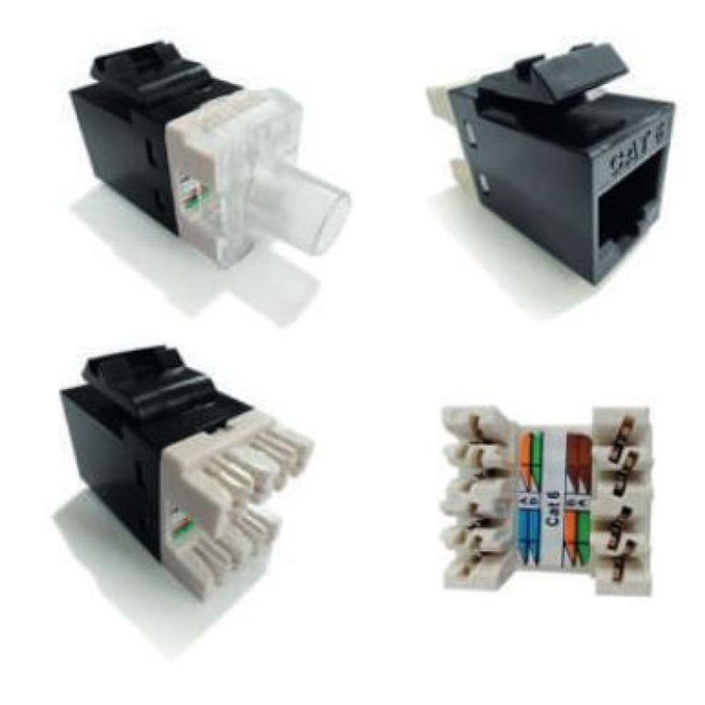 Keystone Jack Cat6 Rj45 Preto Seccon - 2