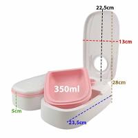 Alimentador Comedouro Bebedouro Temporizador Duplo Agua Raçao 2 Em 1 Cachorro Gato Bichos - 7