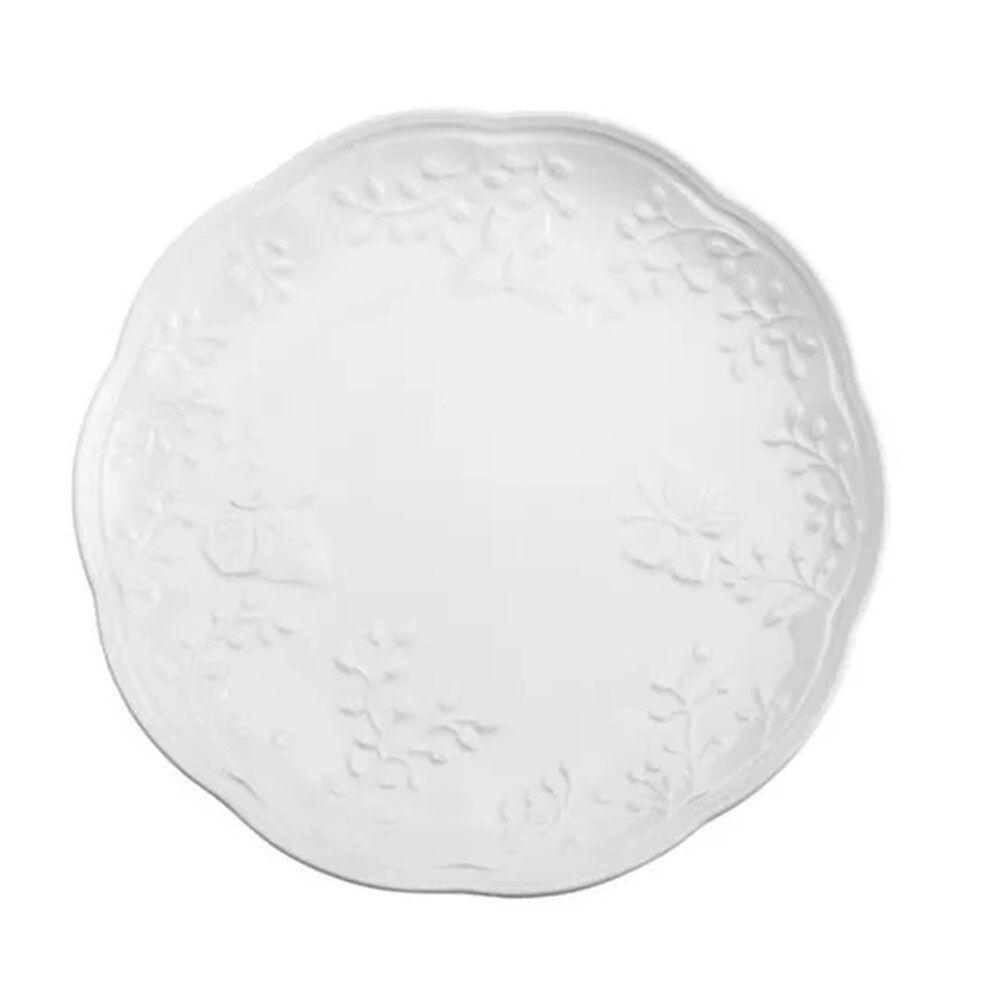 Jogo 4 Pratos Raso Porcelana New Bone Butterfly 26,5cm Lyor Branco - 3