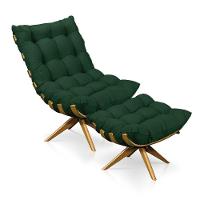 Kit 01 Poltrona e 01 Puff Giratório Costela Base - 1