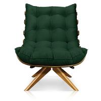 Kit 01 Poltrona e 01 Puff Giratório Costela Base