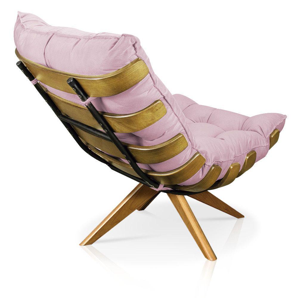 Kit 01 Poltrona e 01 Puff Giratório Costela Base - 6