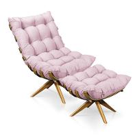 Kit 01 Poltrona e 01 Puff Giratório Costela Base - 1