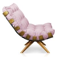 Kit 01 Poltrona e 01 Puff Giratório Costela Base - 5