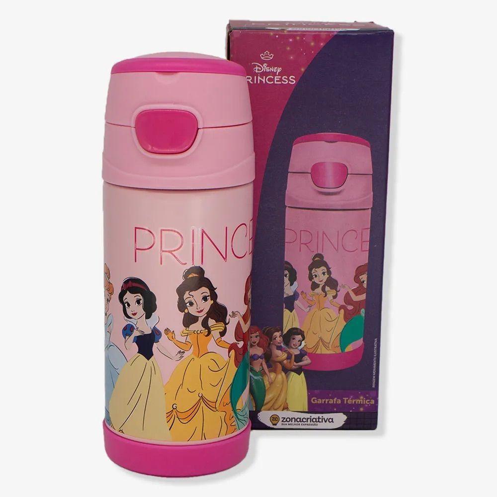 Garrafa Térmica Infantil Click Canudo 350ml Princesas - 2
