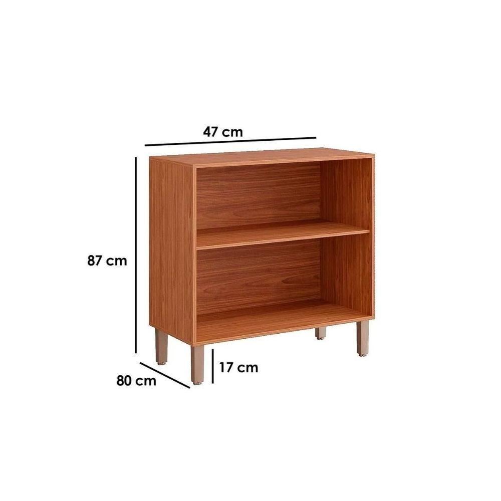 Gabinete De Cozinha Modulado Balcão Para Cooktop Divina Com 2 Portas 80cm Freijo-titanium - Mgm - 3