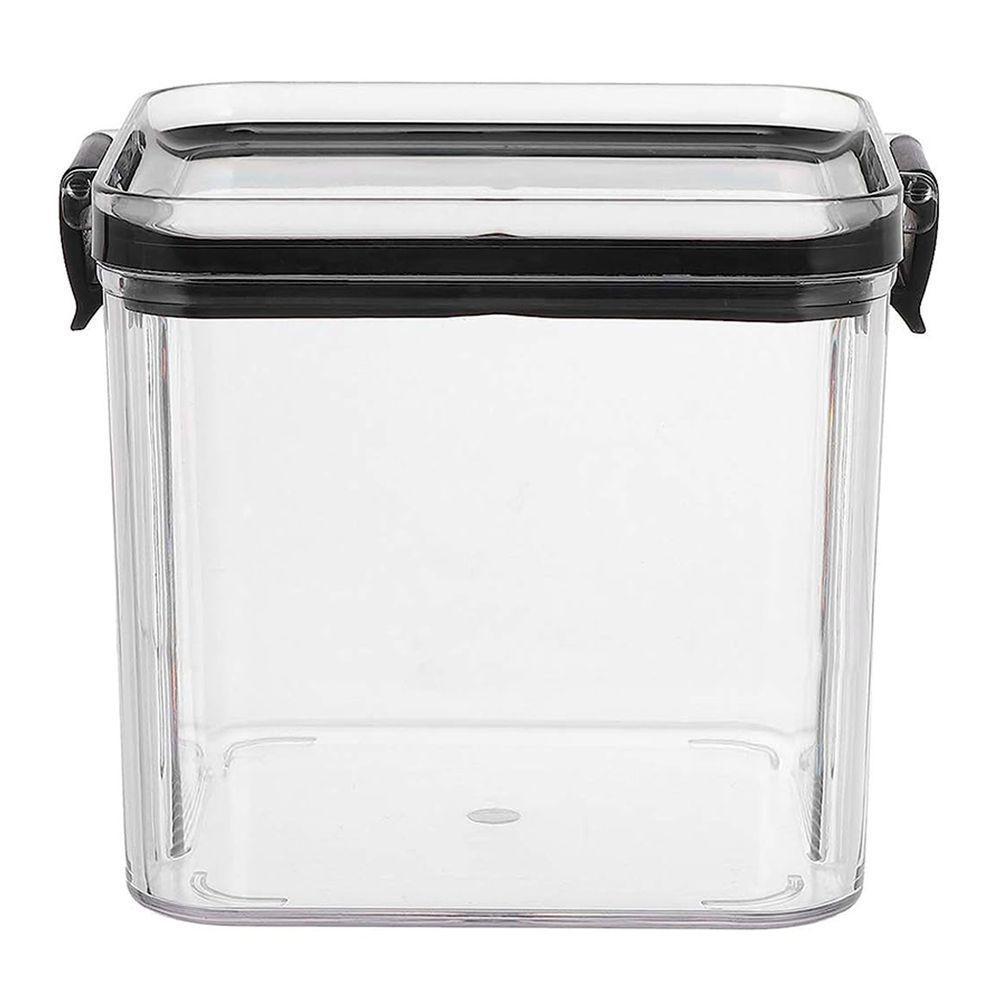 Pote Hermetico Conserva Tampa Com Trava Kit 2 Unidades Acrilico Transparente Alimento Mantimento - 6