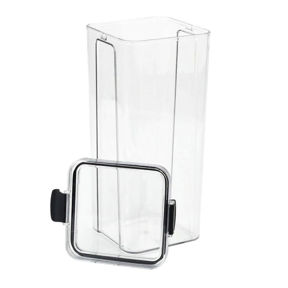 Pote Hermetico Conserva Tampa Com Trava Kit 2 Unidades Acrilico Transparente Alimento Mantimento - 9