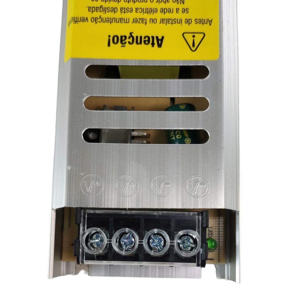 Fonte Driver Slim Chaveada 5a 12v Fita De Led Perfil Cftv Camera Iluminaçao Segurança Lustre - 2