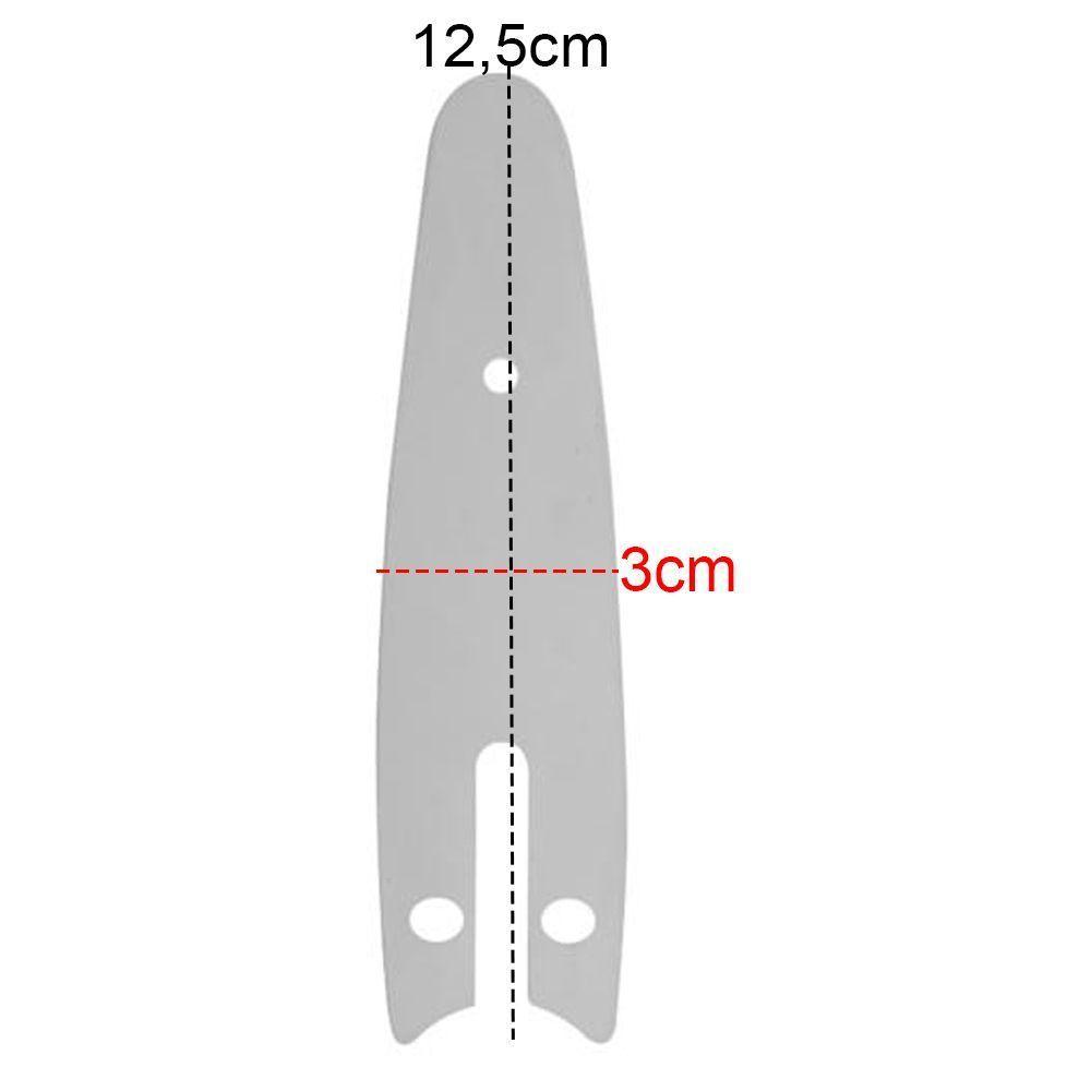 Placa Guia Sabre De Mini Motosserra 4 Polegadas Kit 2 Uni Reposiçao Resistente Jardinagem - 7