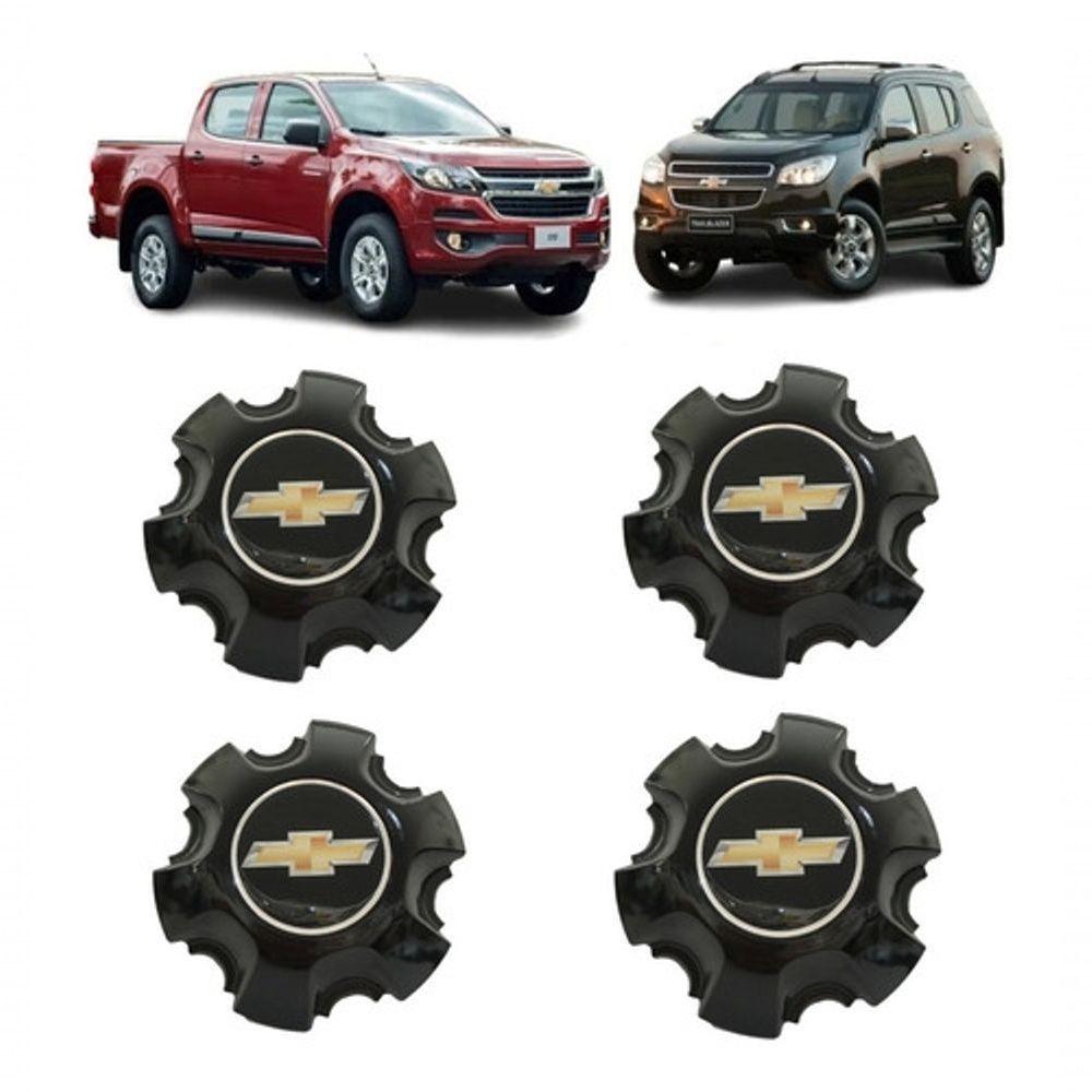 Jogo Calota Miolo Roda S10 Trailblazer 2017 18 19 2020 Preta - 1