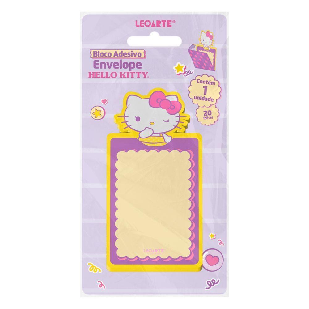 Bloco Adesivo Envelope Hello Kitty 20 Folhas Leoarte - 1