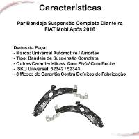 Par Bandeja Suspensão Completa Dianteira Fiat Mobi Após 2016 - 3