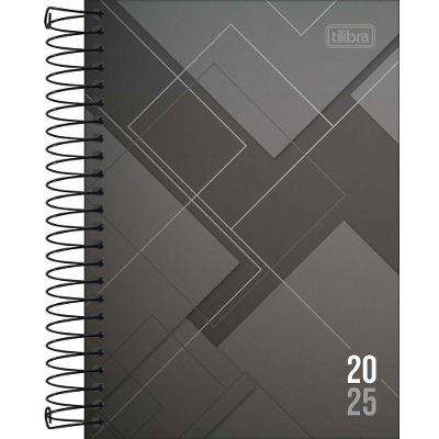 Agenda Espiral Diária Zip 13 X 18,8 Cm Tilibra - 2025 Cinza