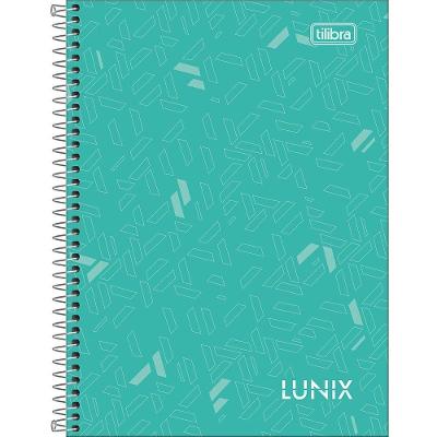 Caderno Pequeno 1-4 Lunix Tilibra Capa Dura Espiral - 80 Folhas Verde