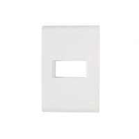 Placa 1 Posto Horizontal 4x2 Tramontina Liz Branca 57106-004 - 1