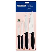 Jogo De Facas Tramontina Plenus Com Lâminas Em Aço Inox E Cabos De Polipropileno Preto - 04 Peças - 1