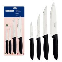 Jogo De Facas Tramontina Plenus Com Lâminas Em Aço Inox E Cabos De Polipropileno Preto - 04 Peças - 4