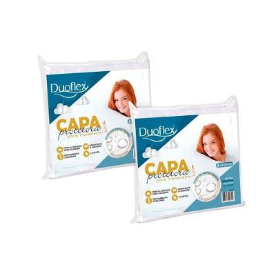 Capa Travesseiro Cp0100 Percal 200 Fios Impermeável Kit C/ 2 Un (50x70x10) - Duoflex