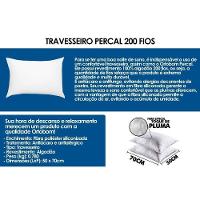 Travesseiro Fibras Siliconadas Plus Percal 200 Fios Kit C/ 2 Un 70x50x15 - Ortobom - 2