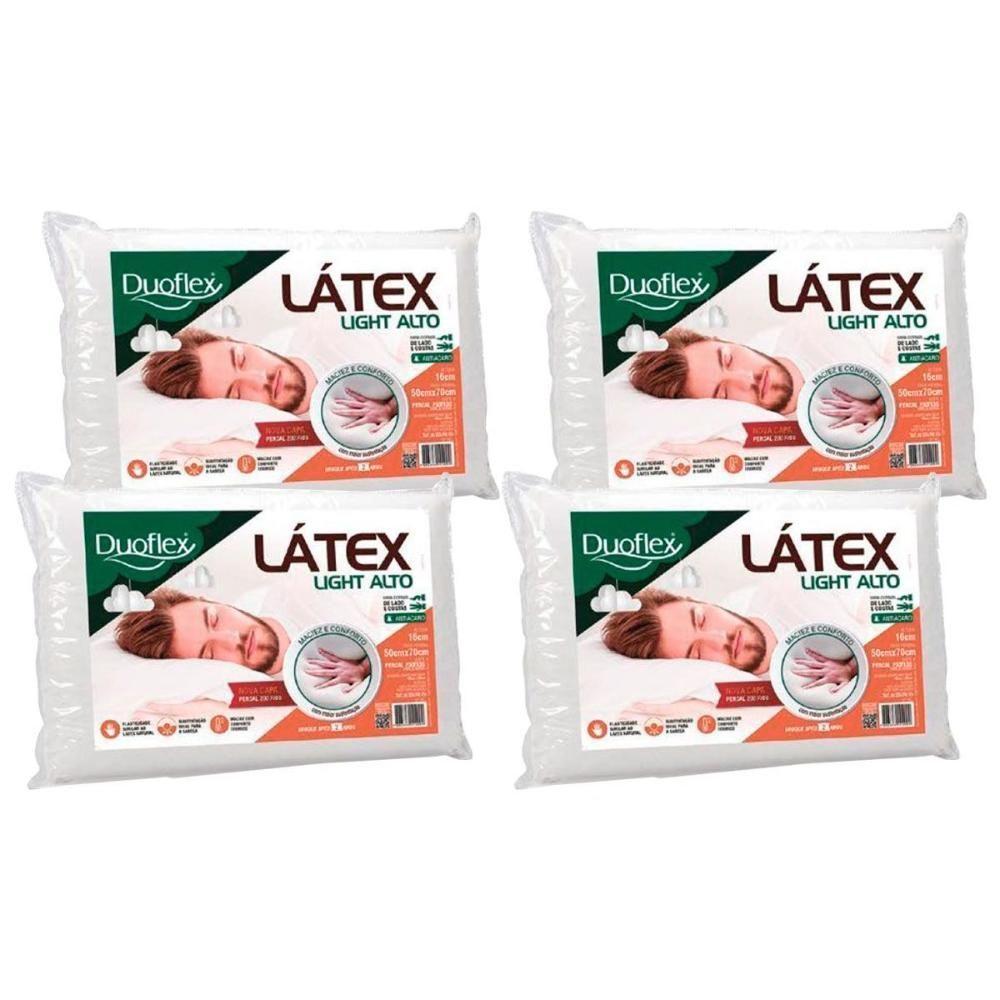 Travesseiro T. Látex Light Lp1101 C/ Capa Dry Fresh Kit C/ 4 Un (50x70) - Duoflex - 1