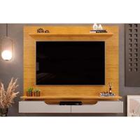 Rack Bancada C/ Painel P/ Tv Até 60 Pol Levi Prateleiras 160x146cm Cedro/bali - Dj Móveis - 1