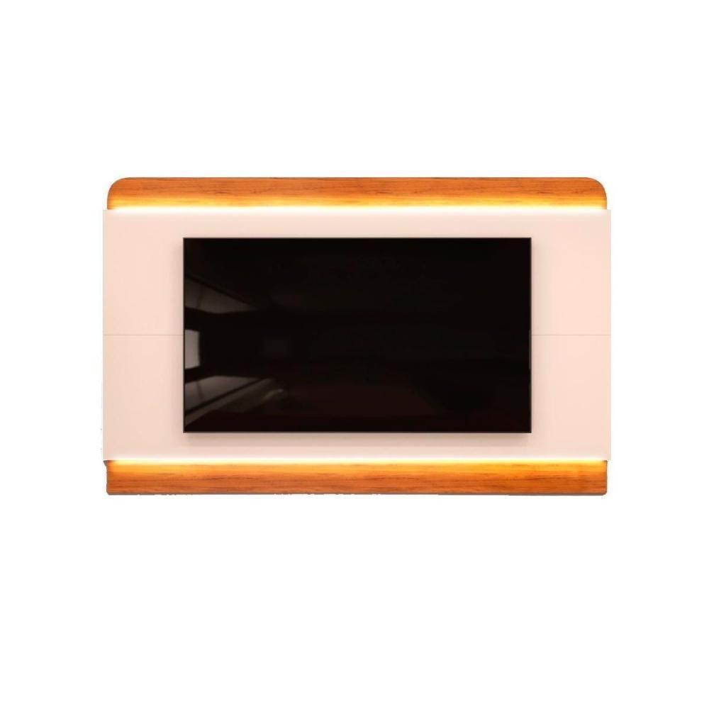 Rack Bancada C/ Painel P/ Tv Até 75 Polegadas Nadine Led 219x136cm Bali/cedro - Dj Móveis - 2