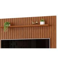 Rack Bancada C/ Painel P/ Tv Até 55 Pol Aston Ripado 1 Prateleira E 2 Nichos 134x168cm Cedro/bali - Dj Móveis - 6