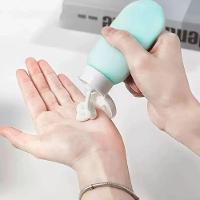 Kit Viagem 3 Frascos Porta Creme Shampoo Condicionador 60ml - 3