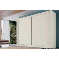 Guarda Roupa Casal 2 Portas De Correr E 4 Gavetas Creta Amêndoa-off White - Europa - 1