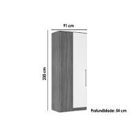 Módulos De Quarto Irlanda Guarda Roupa Canto Reto 71150k Irlanda C- 1 Porta Amendola-branco - Demóbile - 2