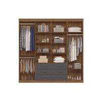 Guarda Roupa 8 Portas E 6 Gavetas Liverpool 8.6 Jatobá-grafite - Santos Andirá - 6