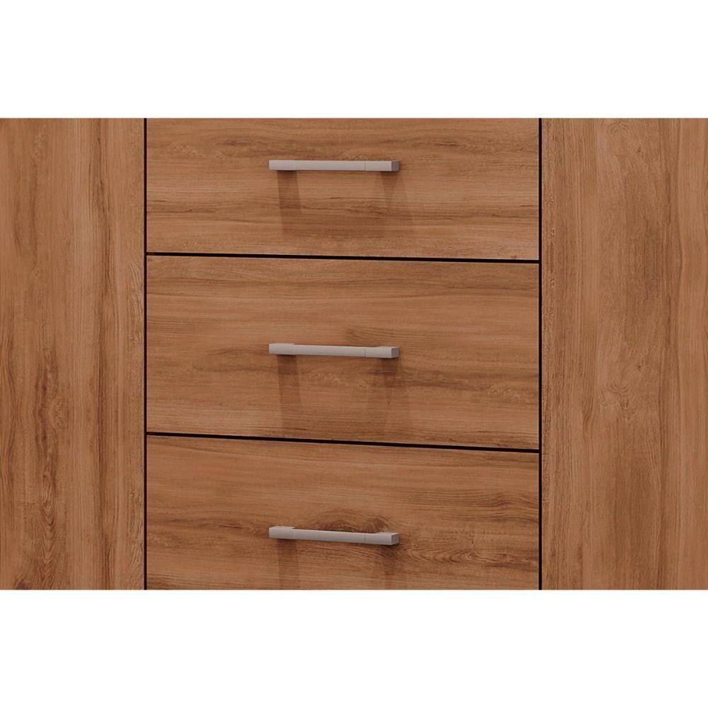 Guarda Roupa 4 Portas E 3 Gavetas C- Espelho Roma 1181 C- Pés Freijo-off White - Carraro - 7