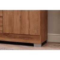 Guarda Roupa 4 Portas E 3 Gavetas C- Espelho Roma 1181 C- Pés Freijo-off White - Carraro - 6