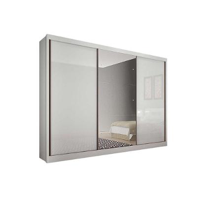 Guarda Roupa Solteiro Toulon-Sonetto Plus 3 Portas de Correr 6 Gavetas Branco MDF